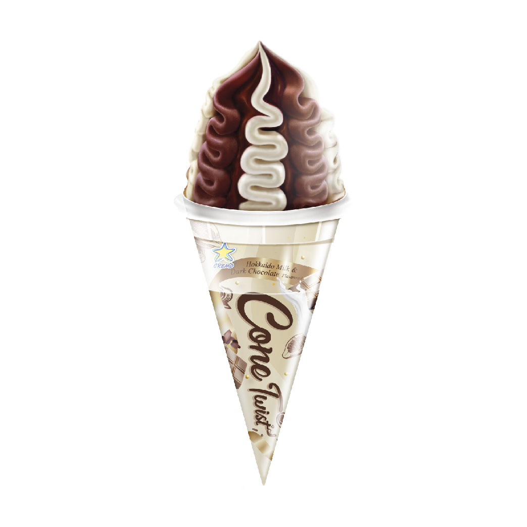 Kem ốc quế lốc xoáy